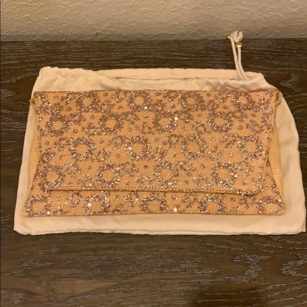 NWT Deux Lux Glitter Clutch